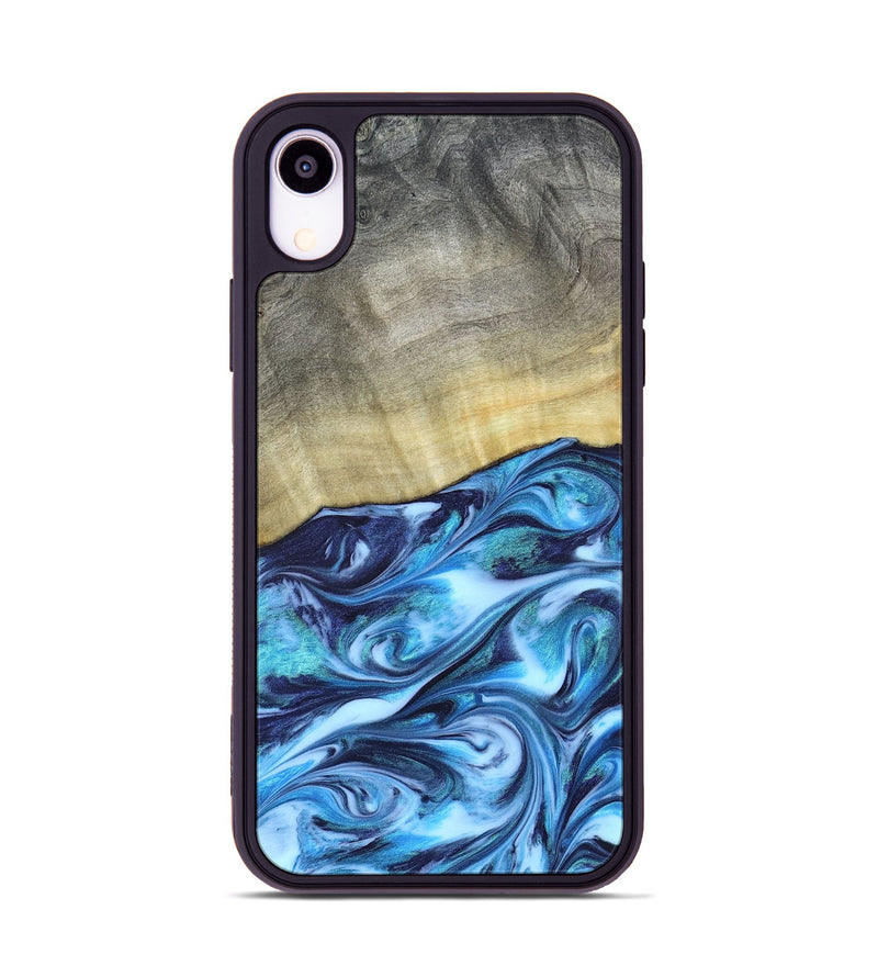 iPhone Xr Wood Phone Case - Melodie (Blue, 820984)