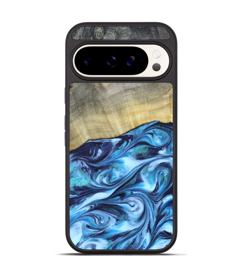 Pixel 9 Wood Phone Case - Melodie (Blue, 820984)