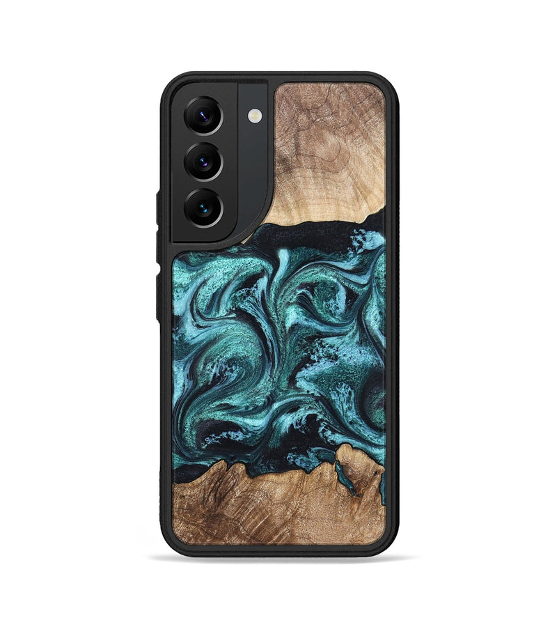 Galaxy S22 Wood Phone Case - Heidi (Green, 821001)