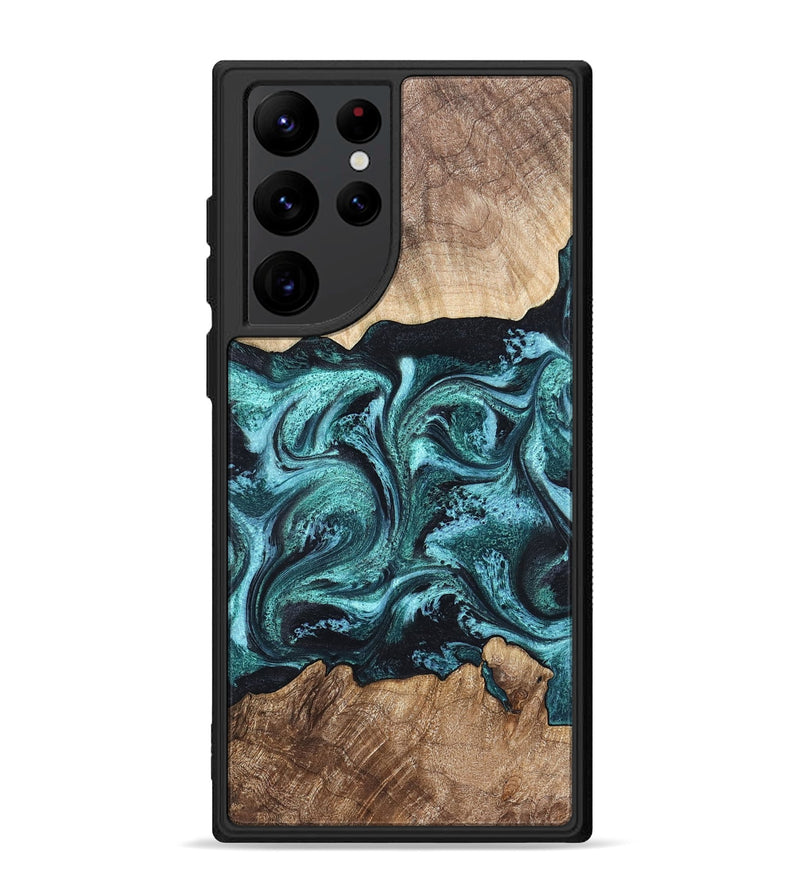Galaxy S22 Ultra Wood Phone Case - Heidi (Green, 821001)