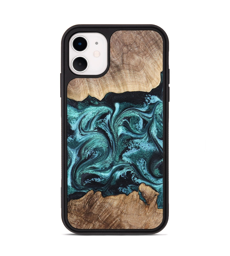 iPhone 11 Wood Phone Case - Heidi (Green, 821001)