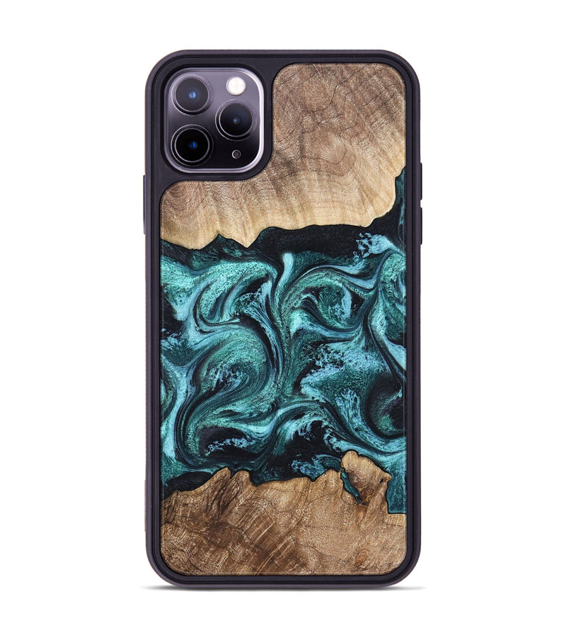 iPhone 11 Pro Max Wood Phone Case - Heidi (Green, 821001)