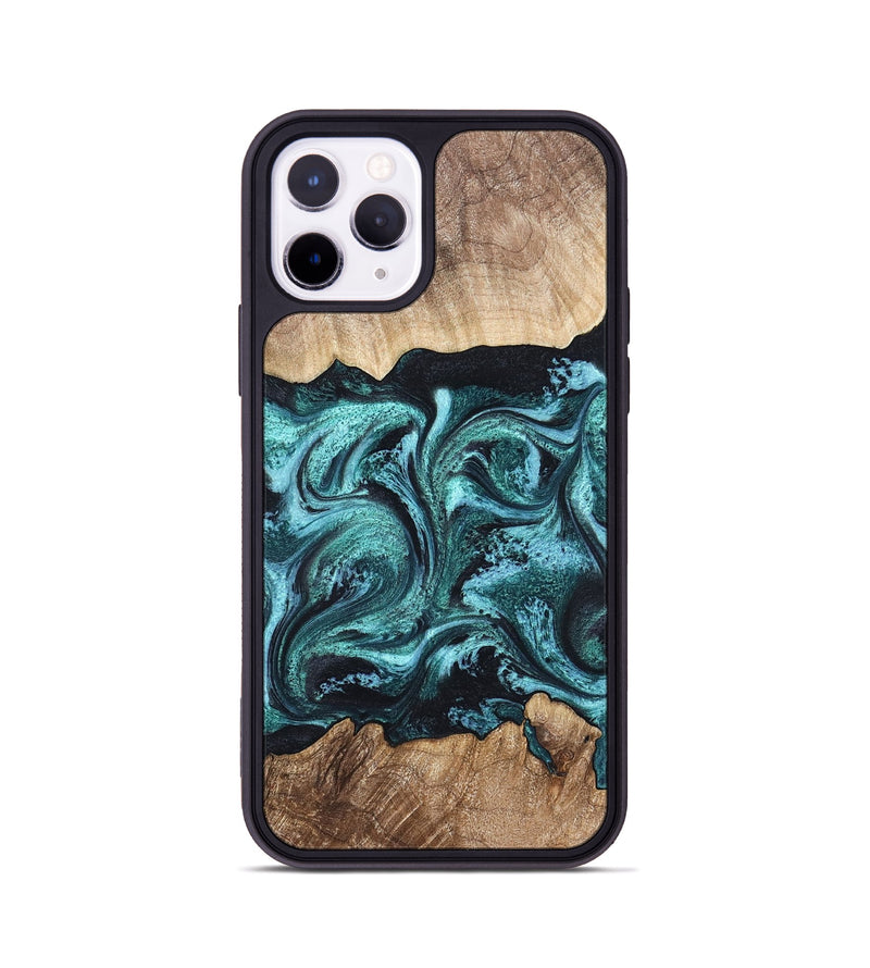 iPhone 11 Pro Wood Phone Case - Heidi (Green, 821001)
