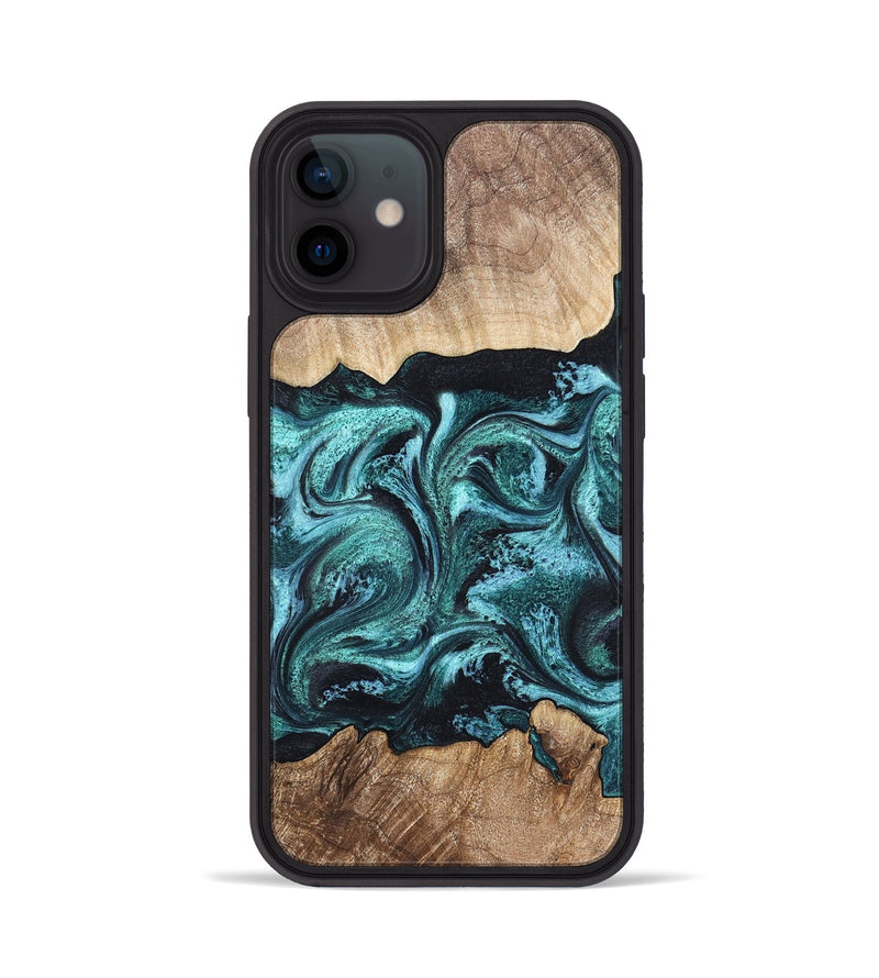 iPhone 12 Wood Phone Case - Heidi (Green, 821001)
