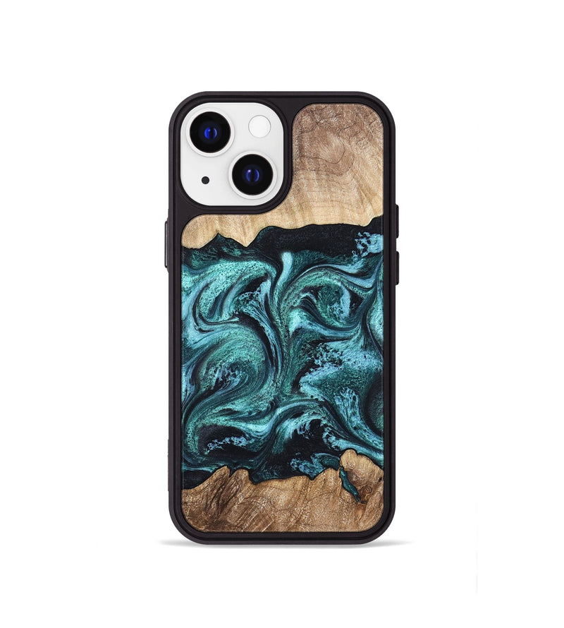 iPhone 13 mini Wood Phone Case - Heidi (Green, 821001)
