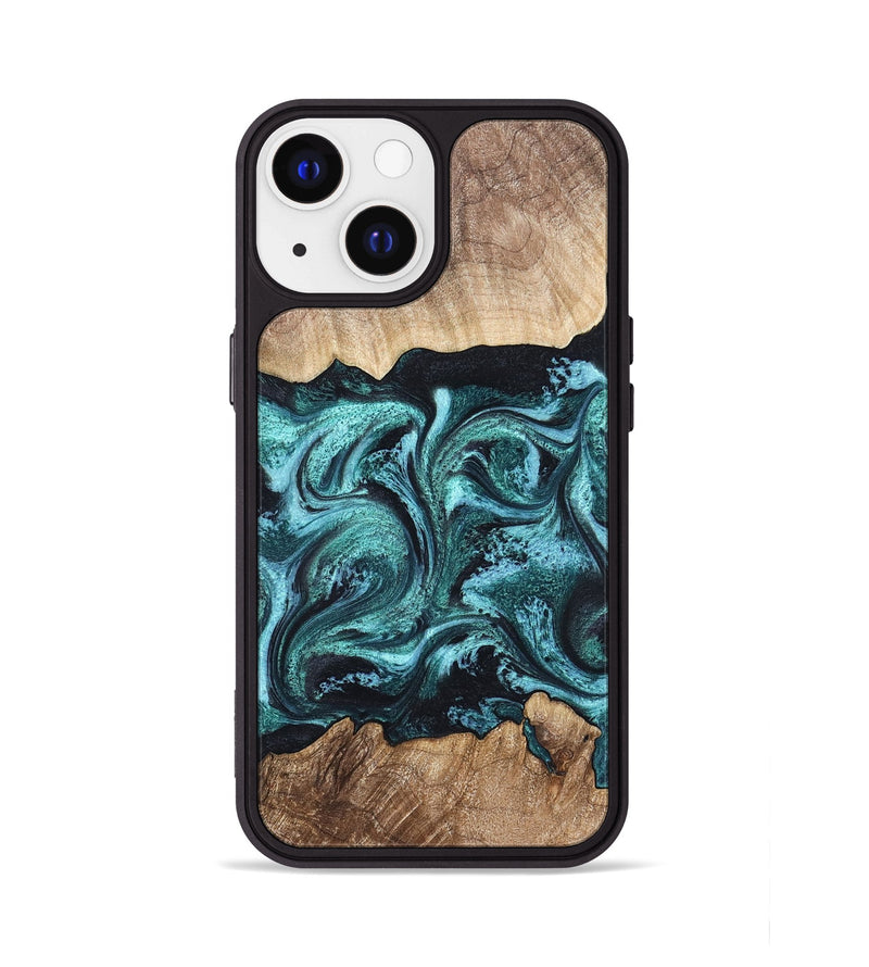 iPhone 13 Wood Phone Case - Heidi (Green, 821001)