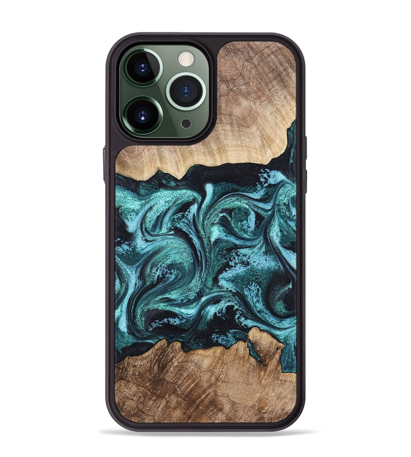 iPhone 13 Pro Max Wood Phone Case - Heidi (Green, 821001)