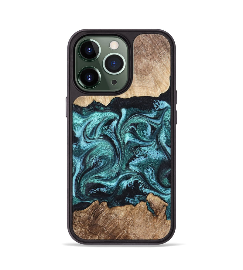 iPhone 13 Pro Wood Phone Case - Heidi (Green, 821001)