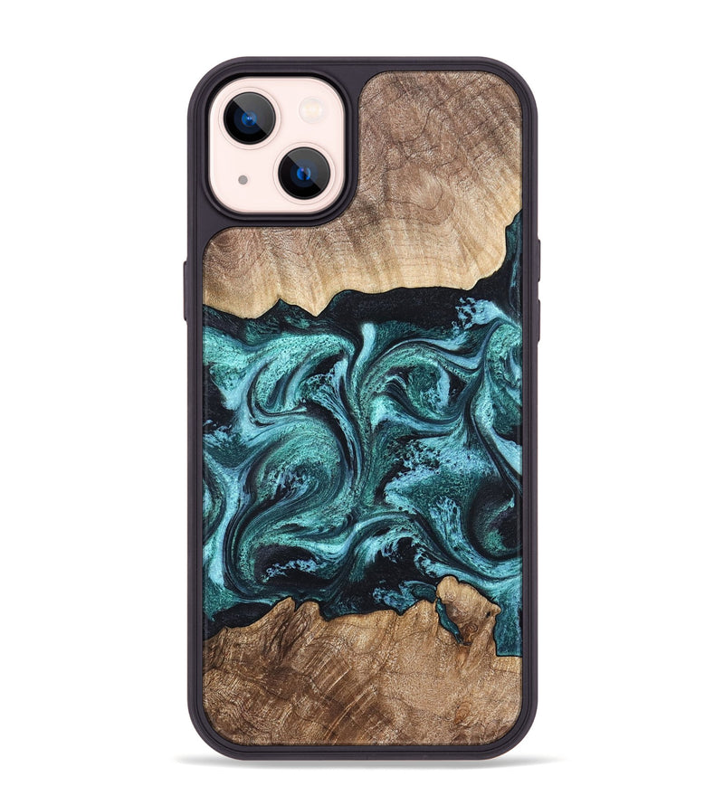 iPhone 14 Plus Wood Phone Case - Heidi (Green, 821001)