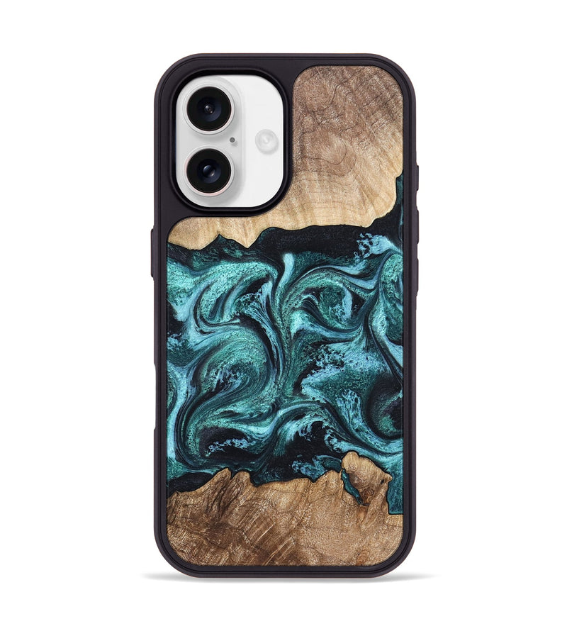 iPhone 17 Wood Phone Case - Heidi (Green, 821001)