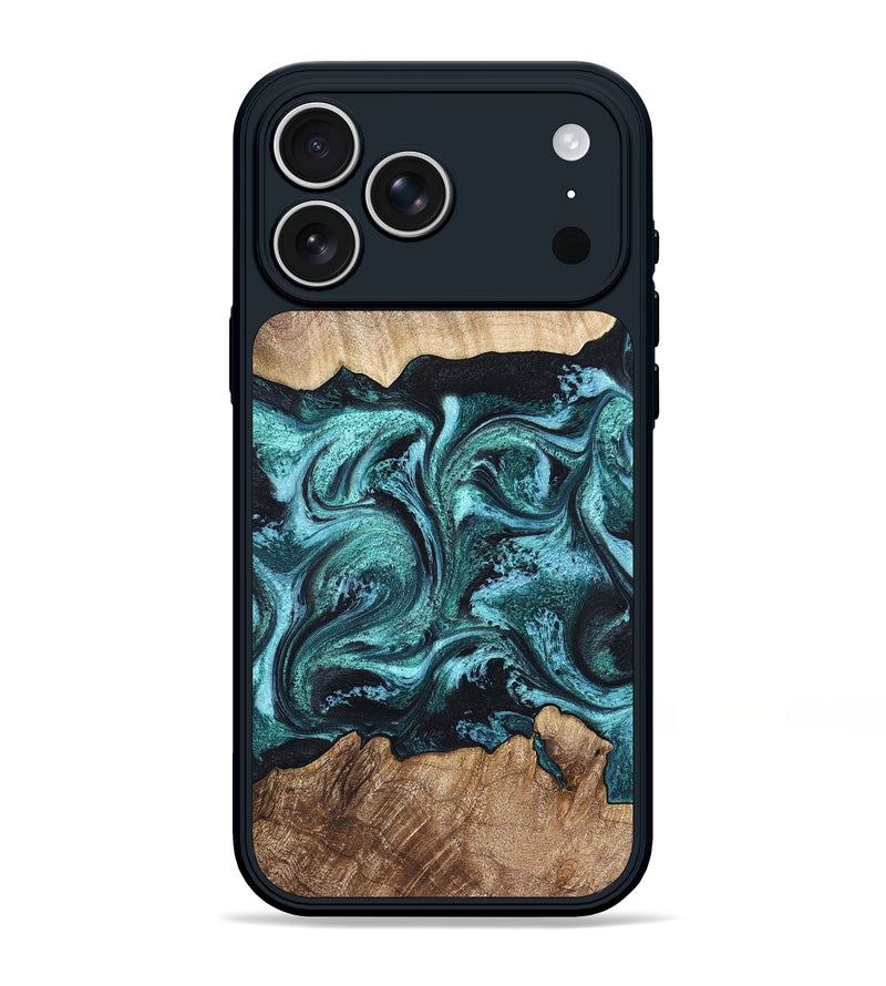 iPhone 17 Pro Max Wood Phone Case - Heidi (Green, 821001)