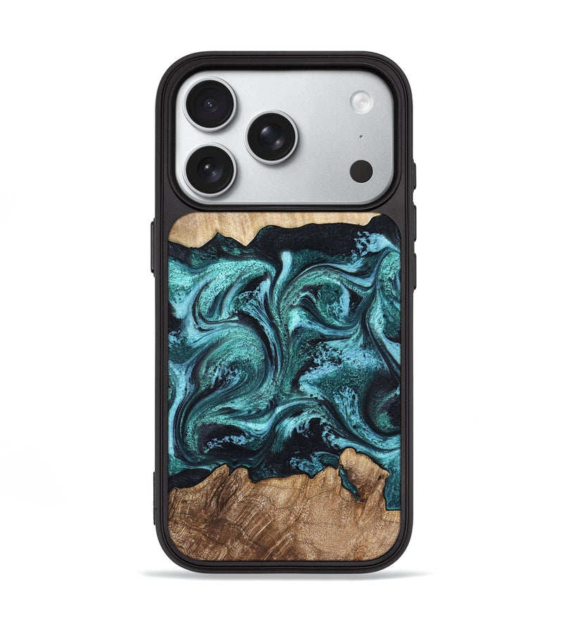 iPhone 18 Pro Wood Phone Case - Heidi (Green, 821001)