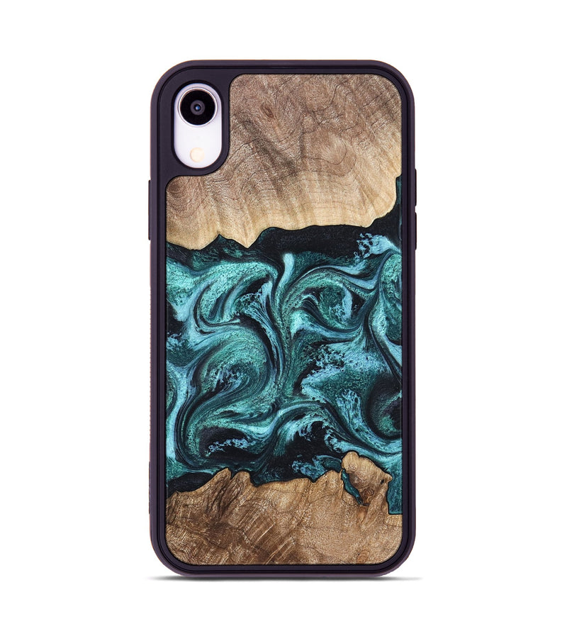 iPhone Xr Wood Phone Case - Heidi (Green, 821001)