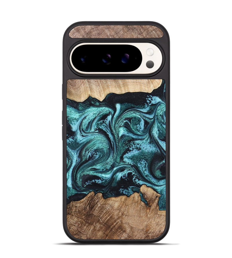 Pixel 9 Pro Wood Phone Case - Heidi (Green, 821001)