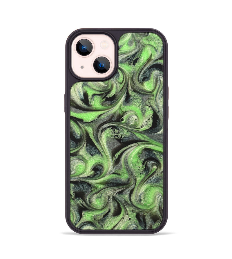 iPhone 14 ResinArt Phone Case - Holli (Green, 821003)