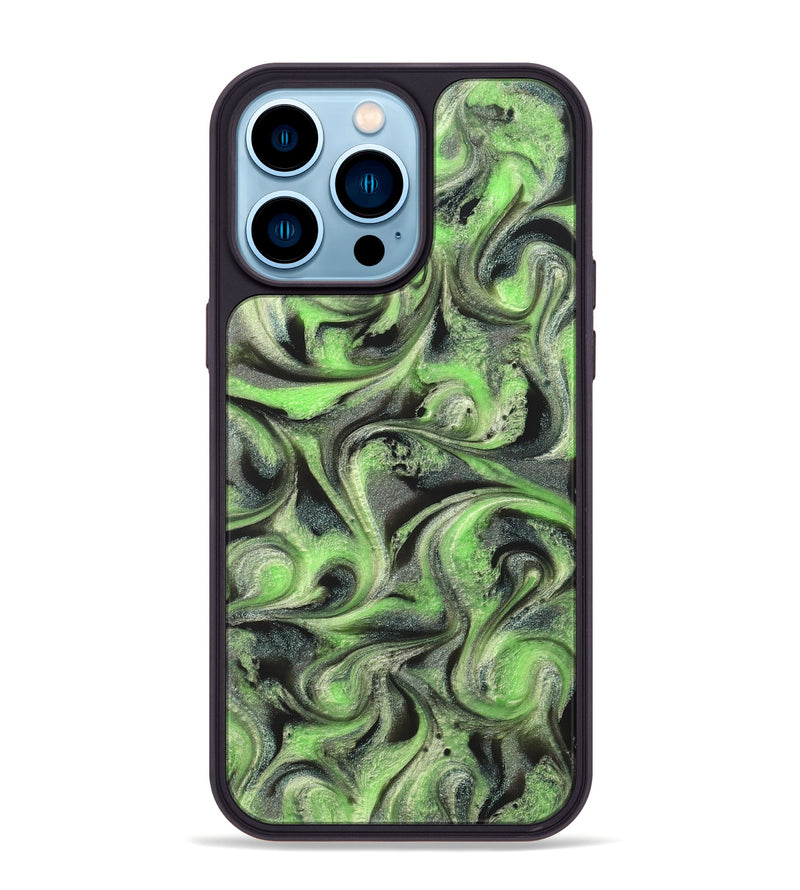 iPhone 14 Pro Max ResinArt Phone Case - Holli (Green, 821003)