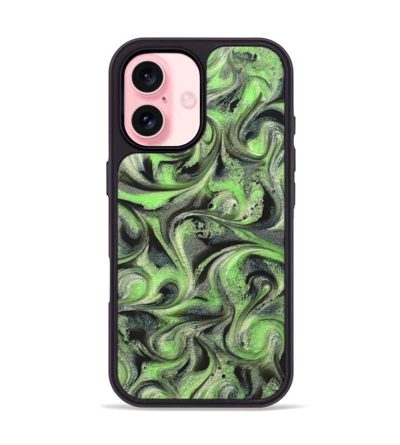 iPhone 16 ResinArt Phone Case - Holli (Green, 821003)