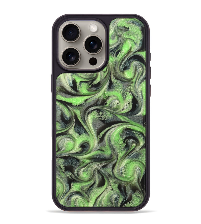 iPhone 16 Pro Max ResinArt Phone Case - Holli (Green, 821003)