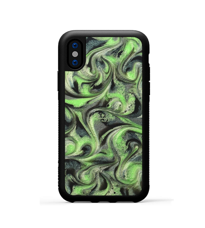 iPhone Xs ResinArt Phone Case - Holli (Green, 821003)