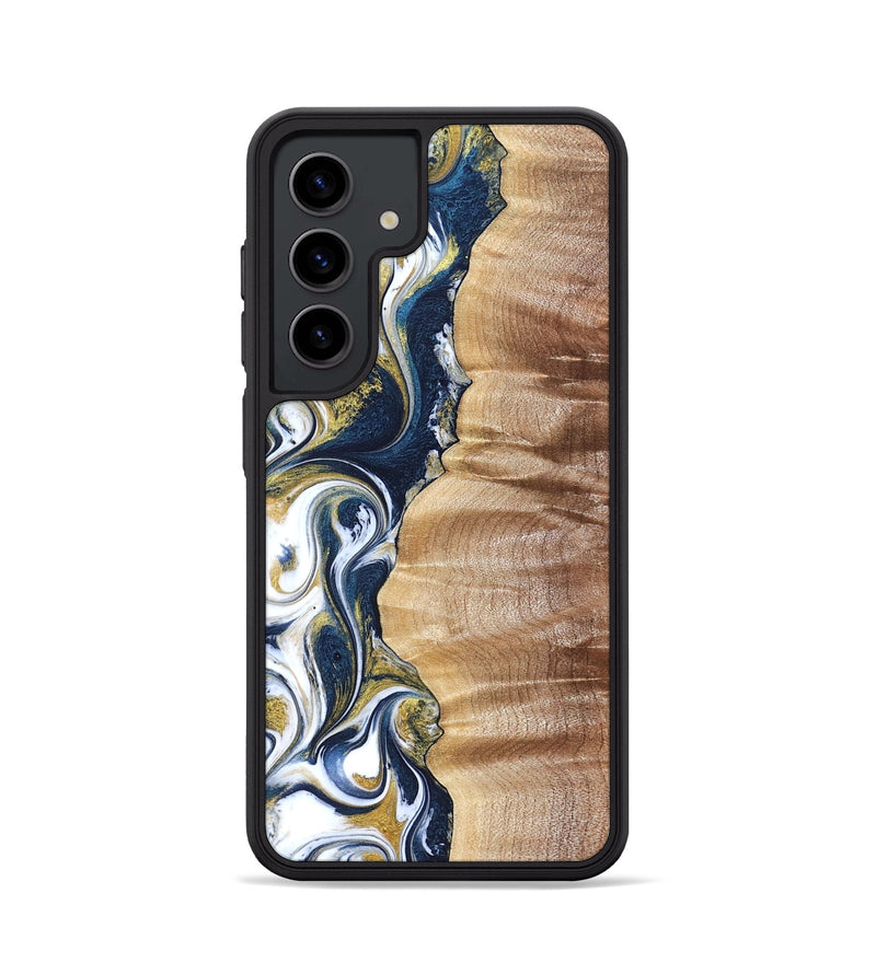 Galaxy S24 Wood Phone Case - Yasmin (Teal & Gold, 821006)
