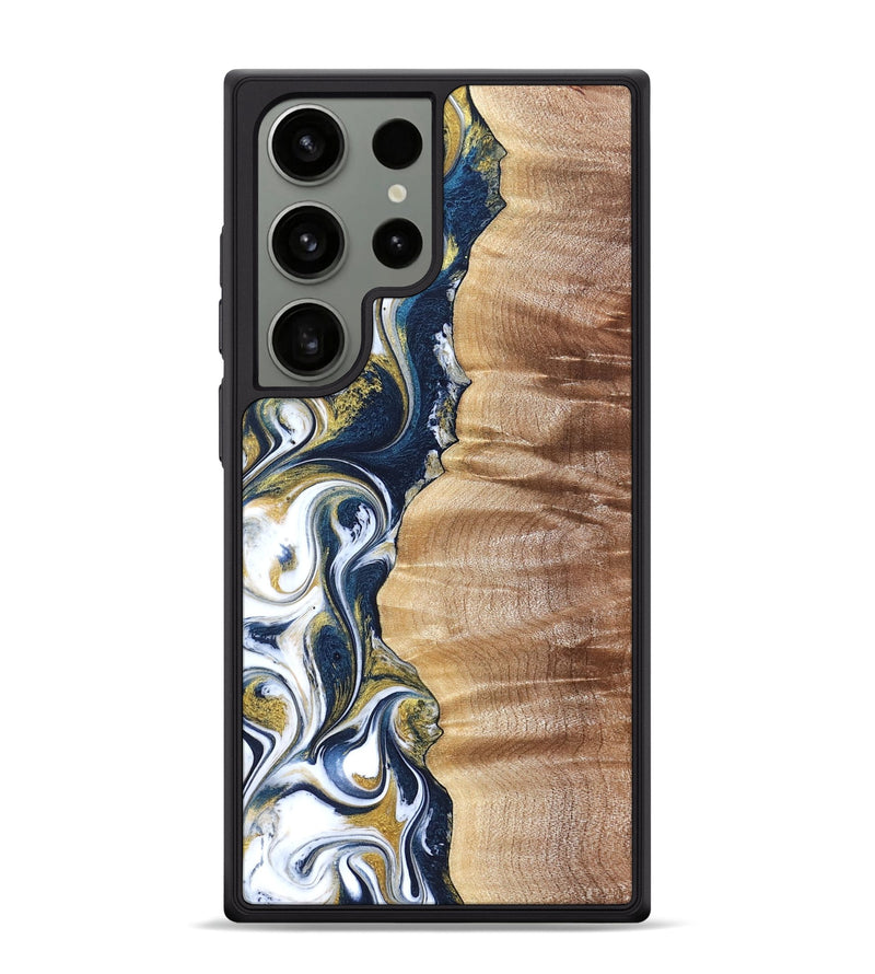 Galaxy S24 Ultra Wood Phone Case - Yasmin (Teal & Gold, 821006)