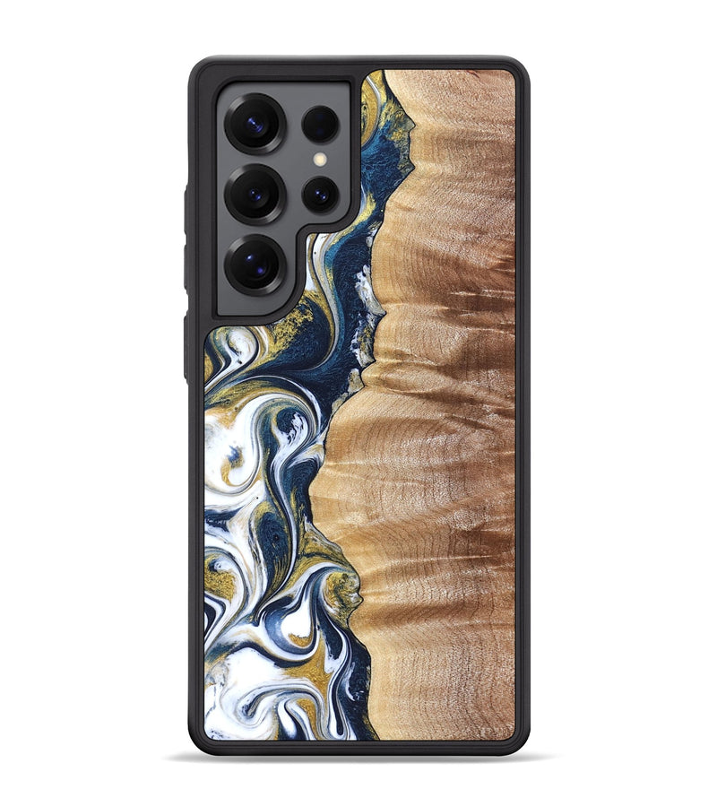Galaxy S25 Ultra Wood Phone Case - Yasmin (Teal & Gold, 821006)