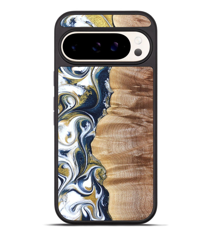 Pixel 9 Pro XL Wood Phone Case - Yasmin (Teal & Gold, 821006)