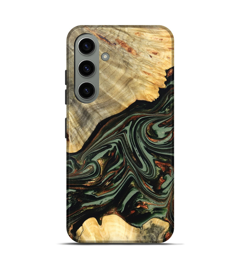 Galaxy S24 Wood Live Edge Phone Case - Agatha (Green, 821024)