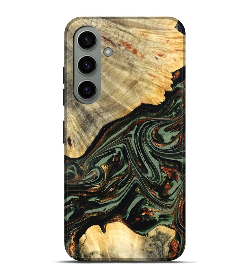 Galaxy S24 Plus Wood Live Edge Phone Case - Agatha (Green, 821024)