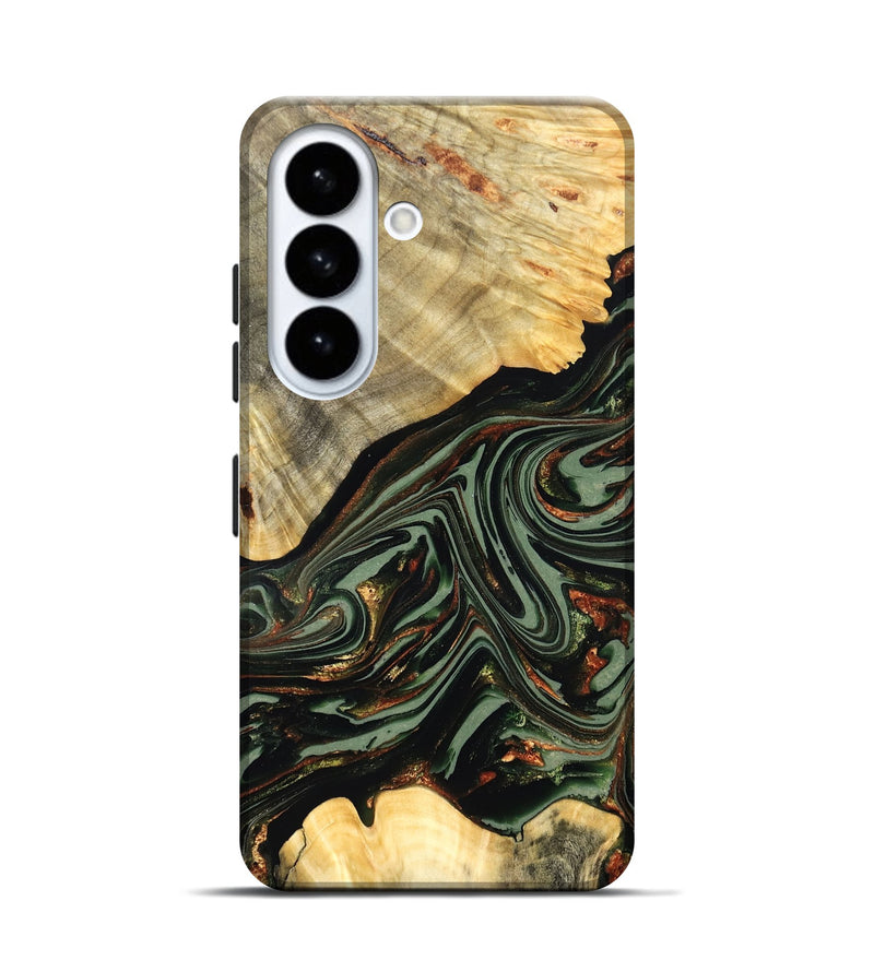 Galaxy S26 Wood Live Edge Phone Case - Agatha (Green, 821024)