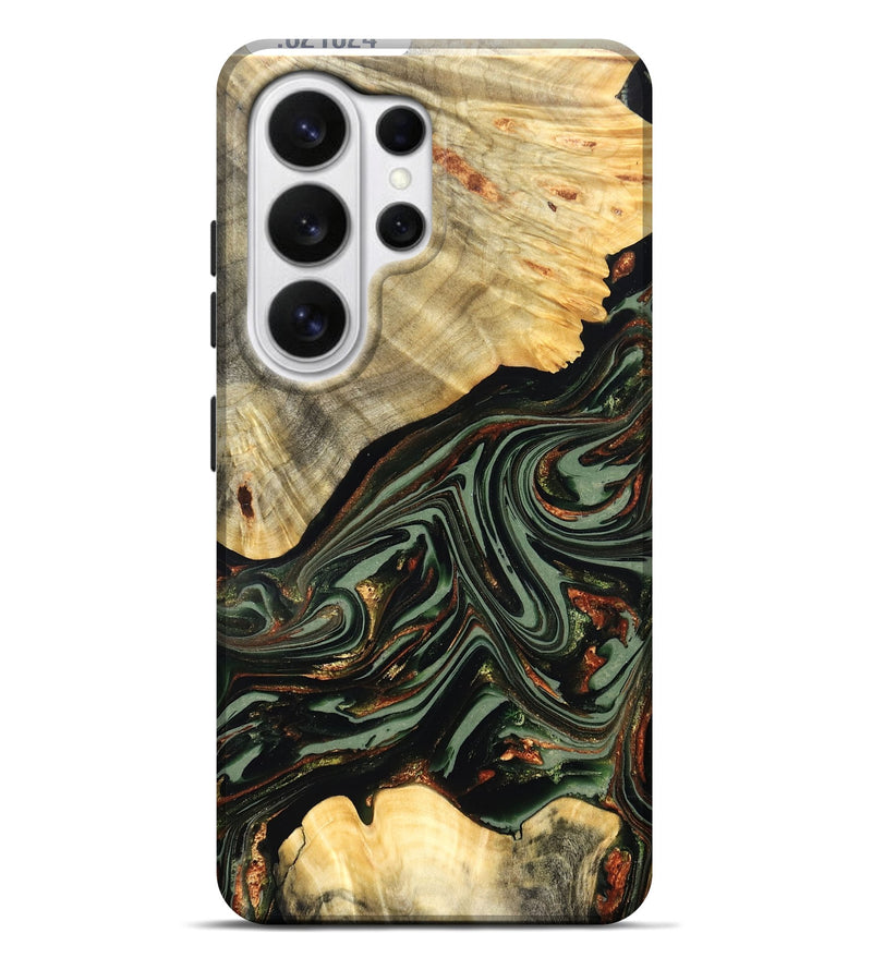 Galaxy S26 Ultra Wood Live Edge Phone Case - Agatha (Green, 821024)