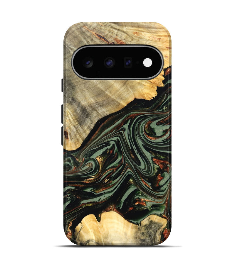 Pixel 11 Wood Live Edge Phone Case - Agatha (Green, 821024)