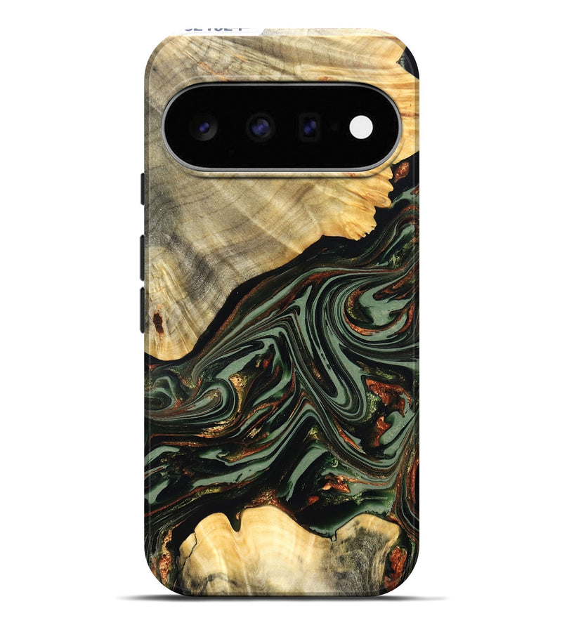 Pixel 11 Pro XL Wood Live Edge Phone Case - Agatha (Green, 821024)