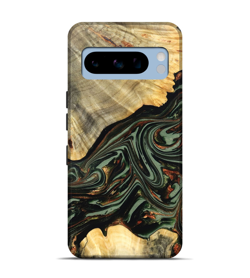 Pixel 8 Pro Wood Live Edge Phone Case - Agatha (Green, 821024)