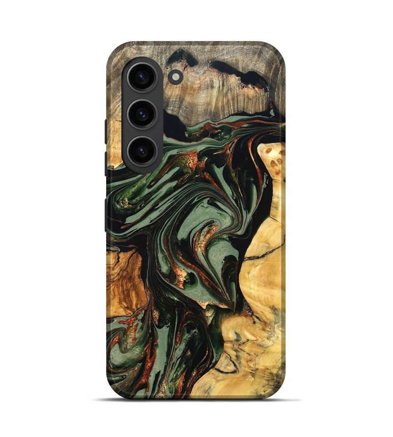 Galaxy S23 Wood Live Edge Phone Case - Kolby (Green, 821028)