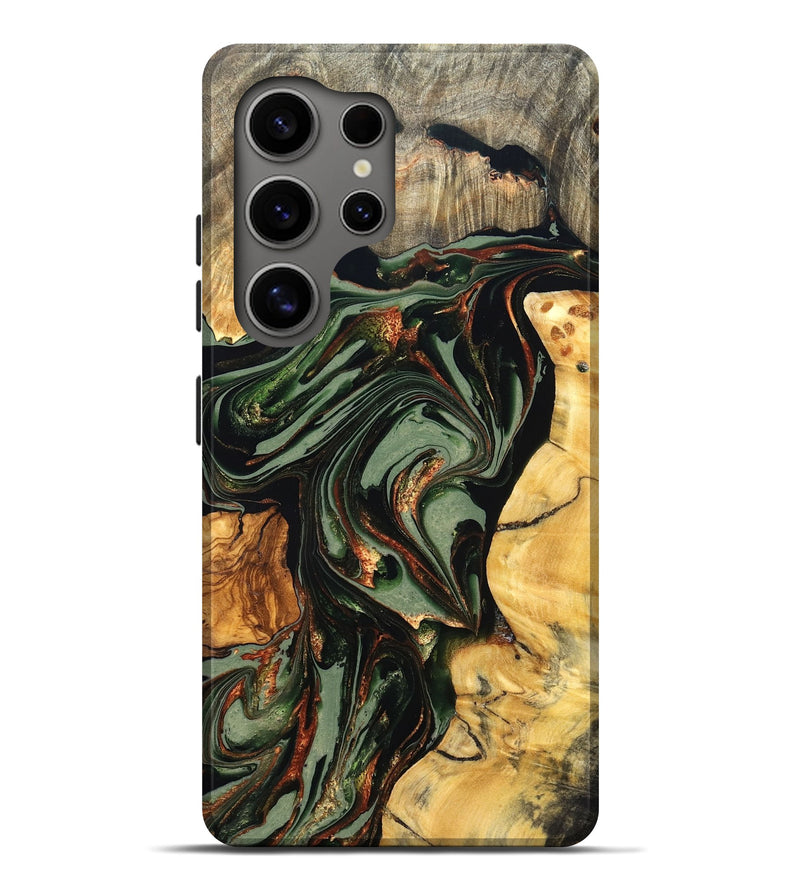 Galaxy S25 Ultra Wood Live Edge Phone Case - Kolby (Green, 821028)
