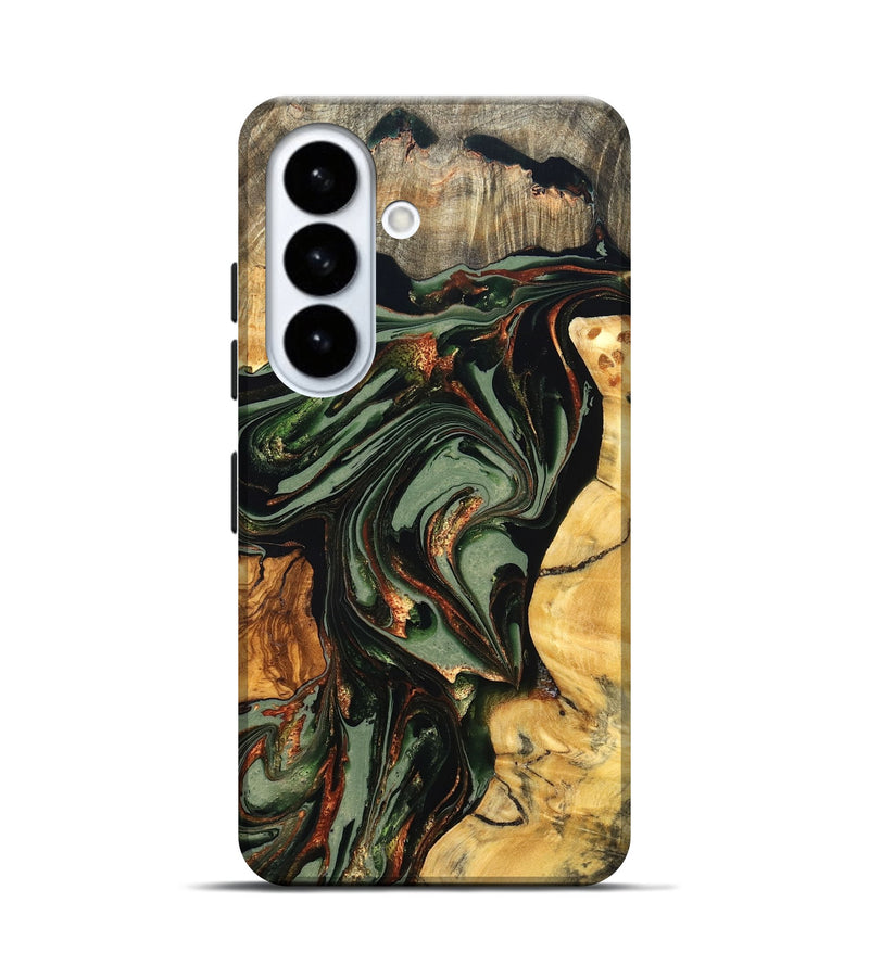 Galaxy S26 Wood Live Edge Phone Case - Kolby (Green, 821028)