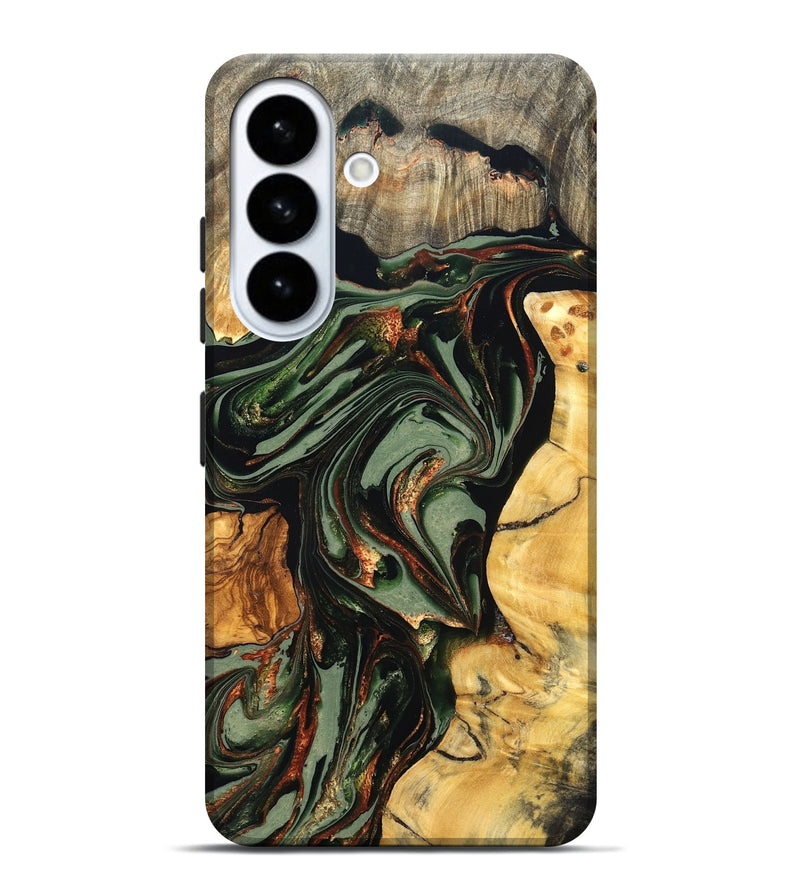 Galaxy S26 Plus Wood Live Edge Phone Case - Kolby (Green, 821028)