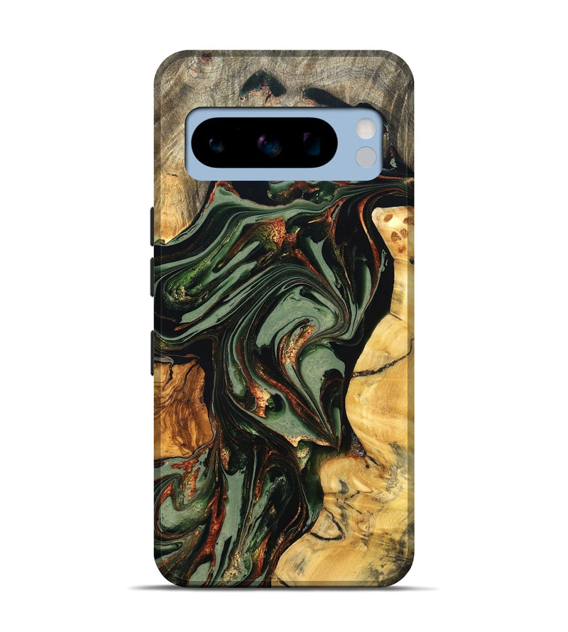 Pixel 8 Pro Wood Live Edge Phone Case - Kolby (Green, 821028)