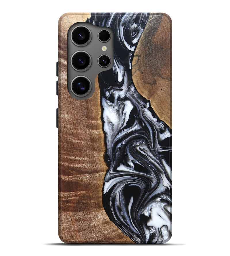 Galaxy S25 Ultra Wood Live Edge Phone Case - Jonah (Black & White, 821029)