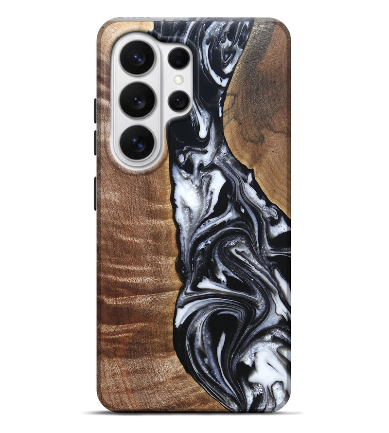 Galaxy S26 Ultra Wood Live Edge Phone Case - Jonah (Black & White, 821029)