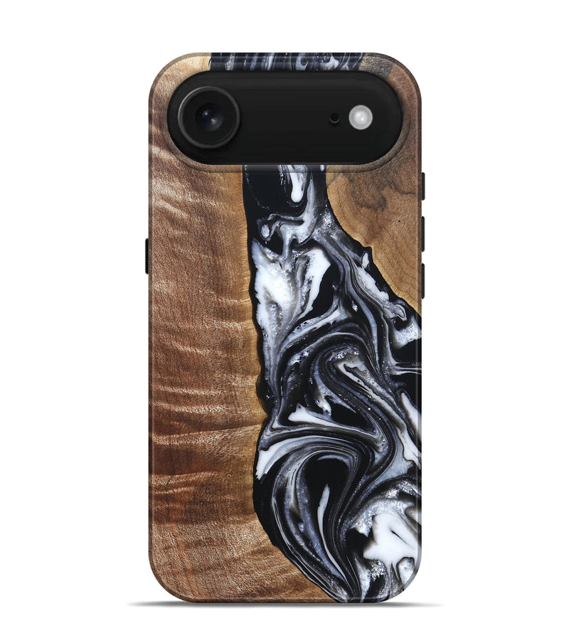 iPhone 17 Air Wood Live Edge Phone Case - Jonah (Black & White, 821029)