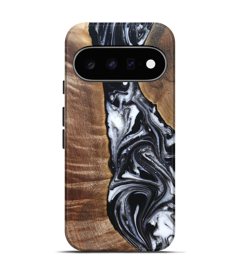 Pixel 11 Wood Live Edge Phone Case - Jonah (Black & White, 821029)