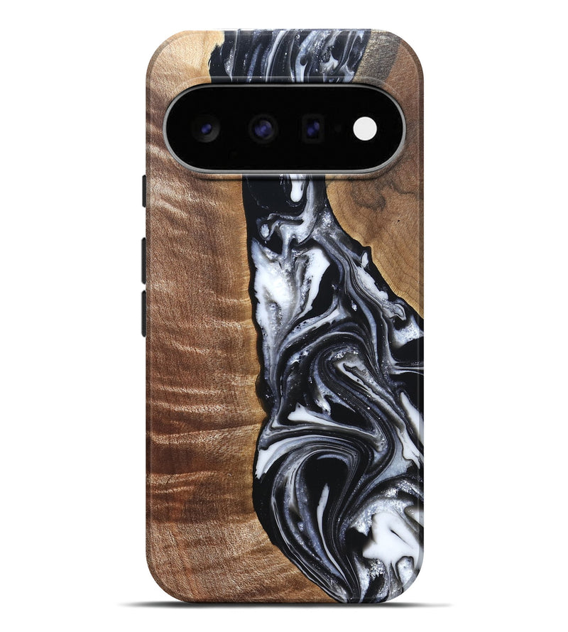 Pixel 11 Pro XL Wood Live Edge Phone Case - Jonah (Black & White, 821029)