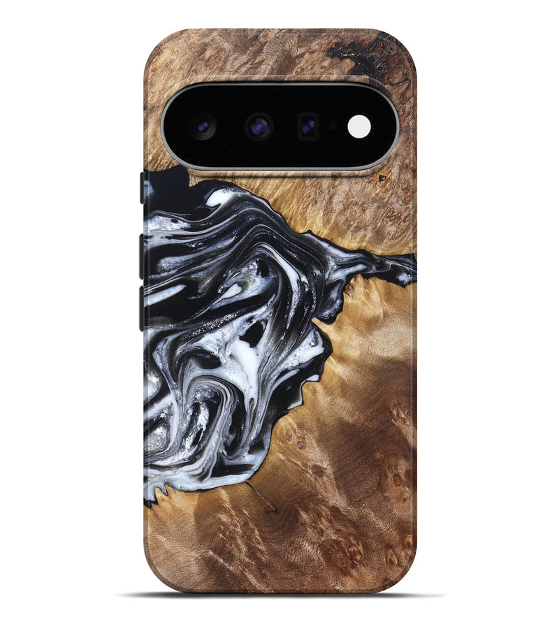 Pixel 11 Pro XL Wood Live Edge Phone Case - Edna (Black & White, 821033)