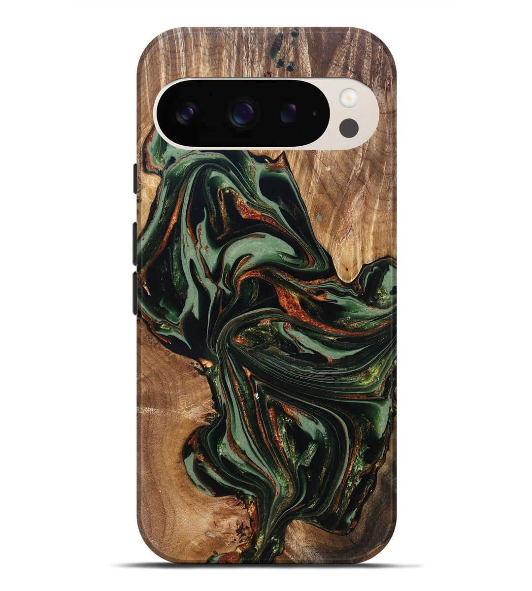 Pixel 9 Pro XL Wood Live Edge Phone Case - Dick (Green, 821034)