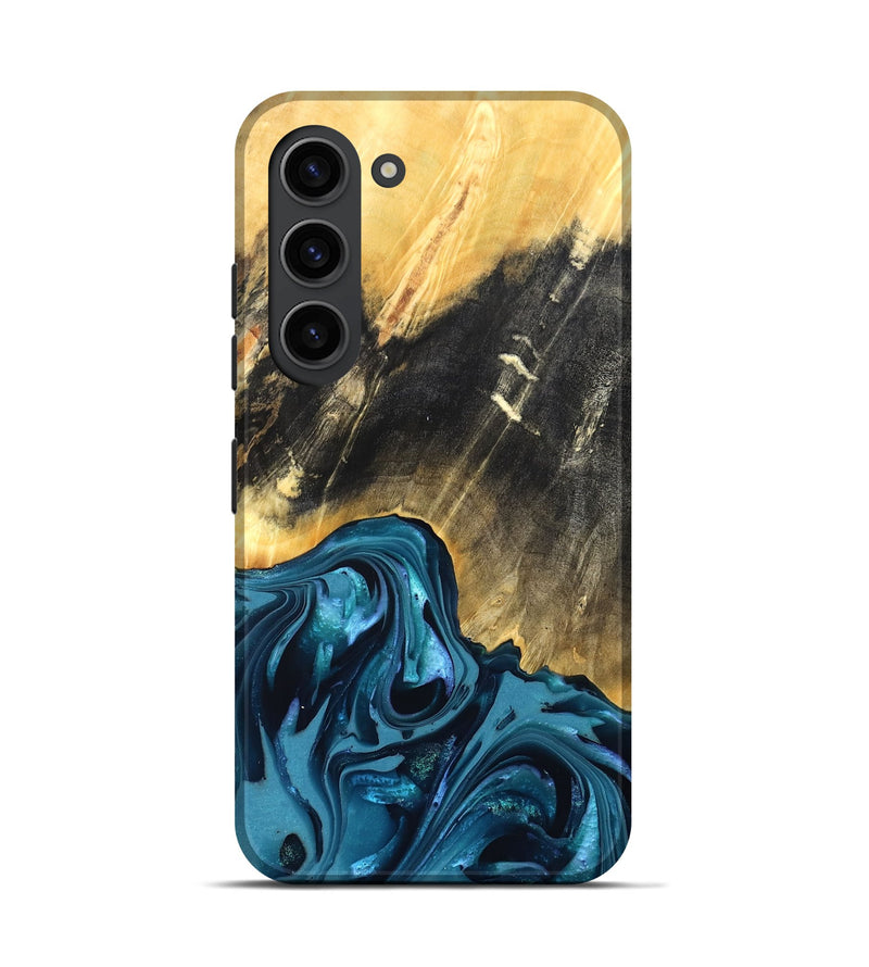 Galaxy S23 Wood Live Edge Phone Case - Truett (Blue, 821035)