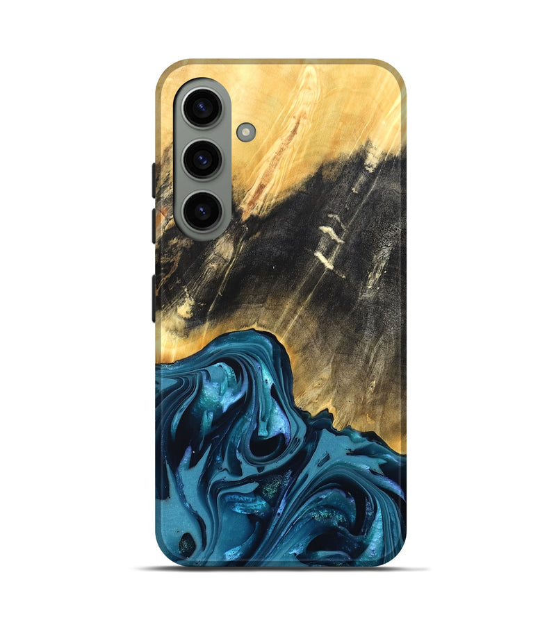 Galaxy S24 Wood Live Edge Phone Case - Truett (Blue, 821035)
