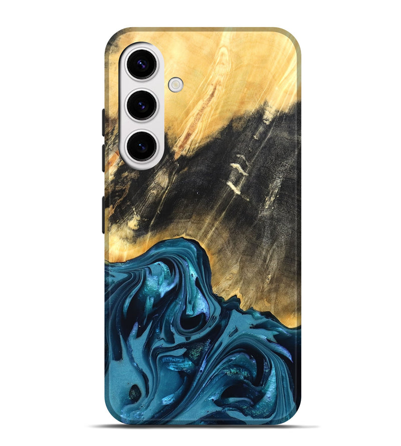 Galaxy S25 Plus Wood Live Edge Phone Case - Truett (Blue, 821035)