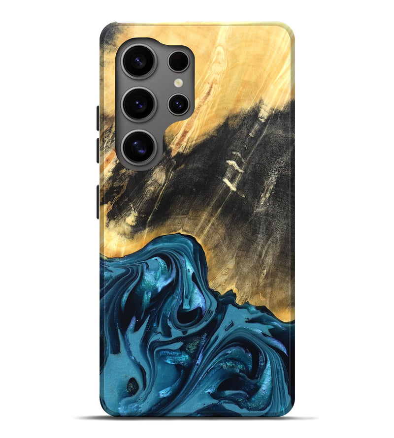 Galaxy S25 Ultra Wood Live Edge Phone Case - Truett (Blue, 821035)